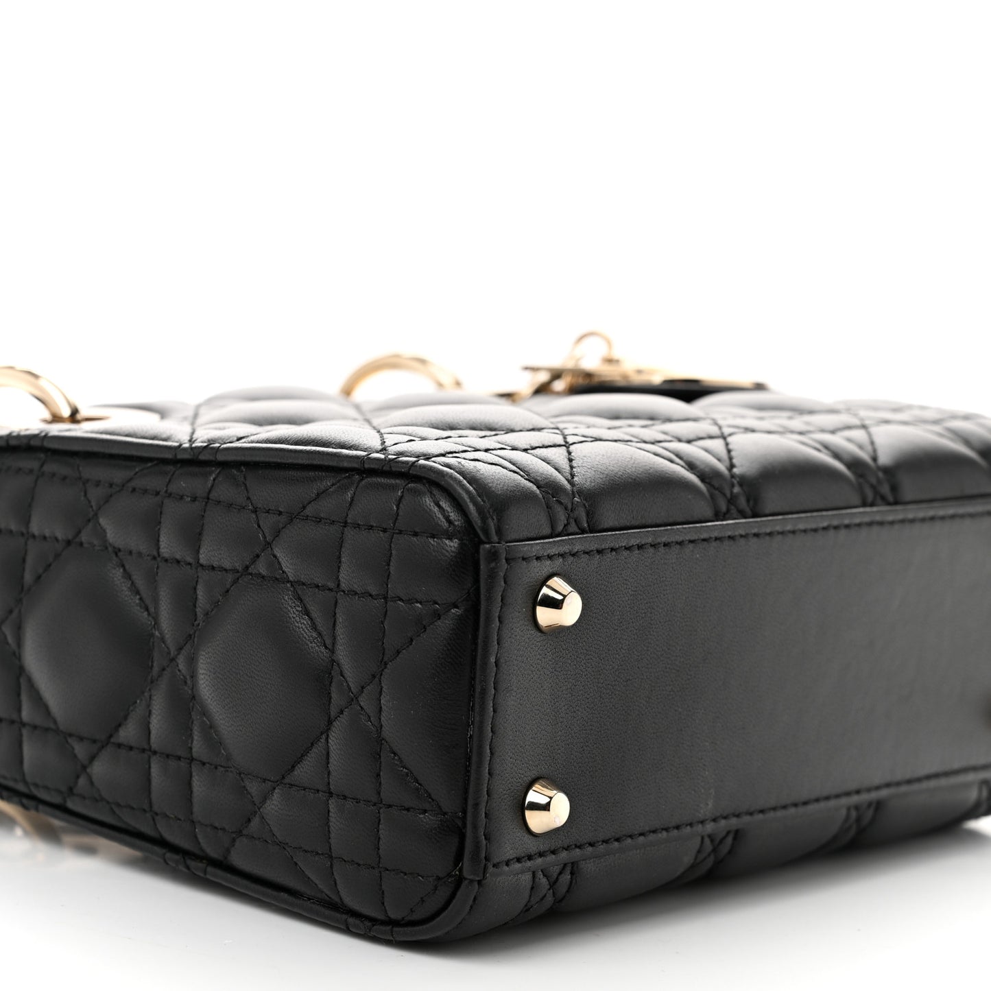 Lambskin Cannage Mini Lady Dior Black