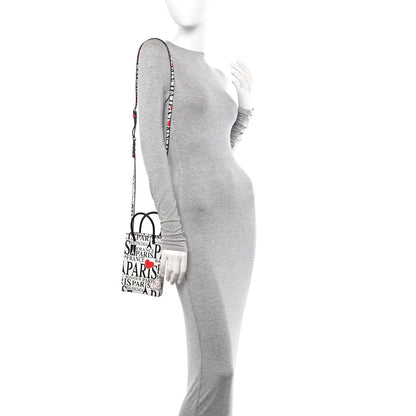 Balenciaga Calfskin Bonjour Paris Print Shopping Phone Holder Bag Paris Bonjour 2 of 9