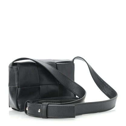 Bottega Veneta Paper Calfskin Intrecciato Cassette Black 3 of 8