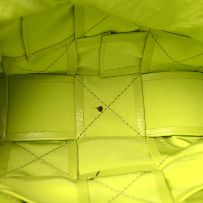 Bottega Veneta Paper Calfskin Maxi Intreccio Small Cassette Crossbody Bag Kiwi 10 of 10