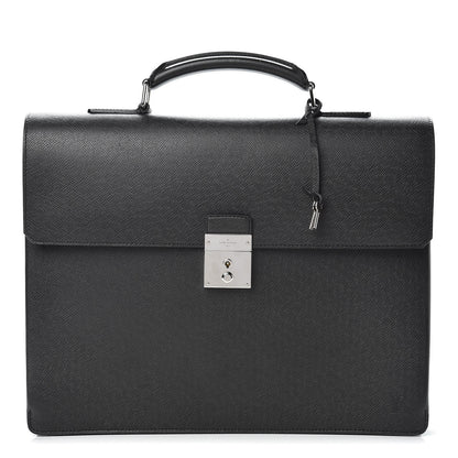 Louis Vuitton Taiga Robusto 1 Compartment Briefcase Black 1 of 12