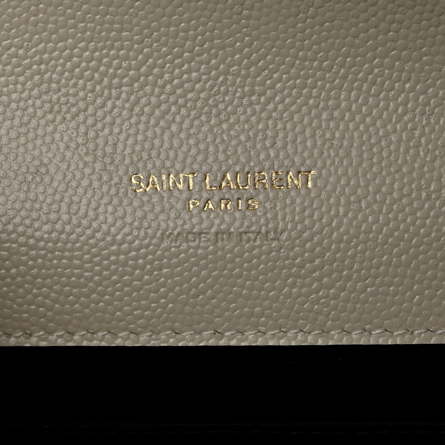 Saint Laurent Grain De Poudre Textured Mixed Matelasse Triquilt Monogram Clutch Blanc Vintage 7 of 8
