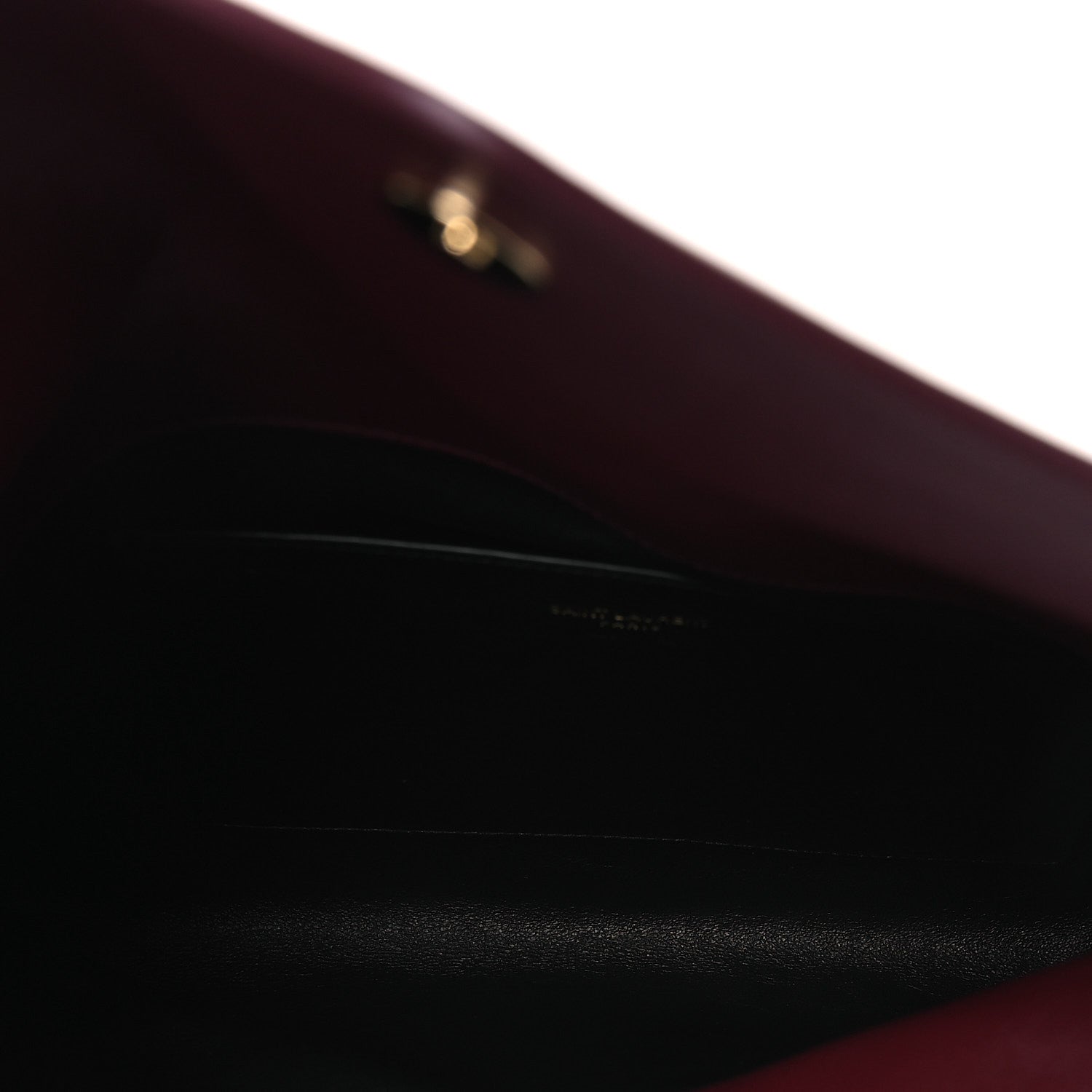 Saint Laurent Lambskin Large Cassandre Envelope Pouch Dark Ruby 5 of 12