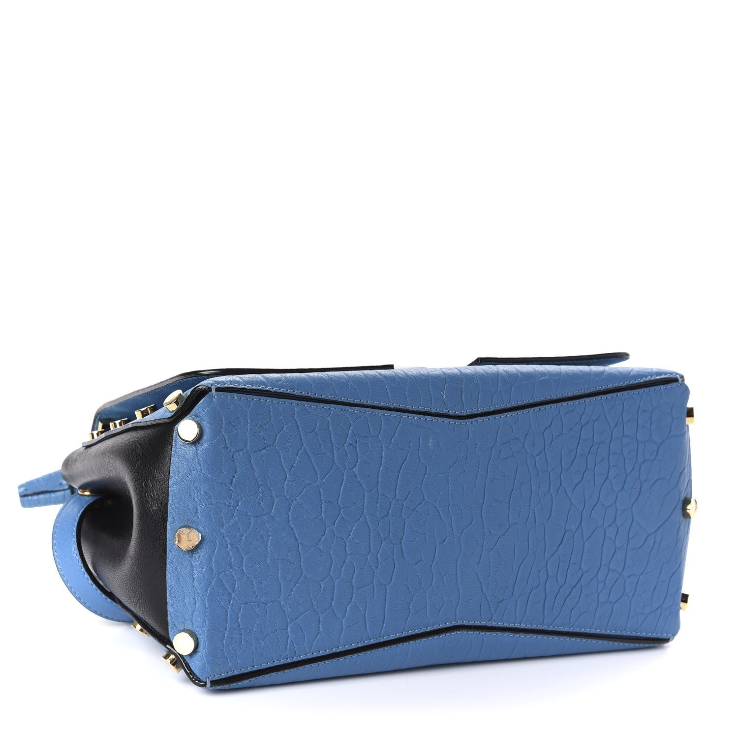 Jimmy Choo Grainy Calfskin Small Lockett Shoulder Bag Blue 4 of 12