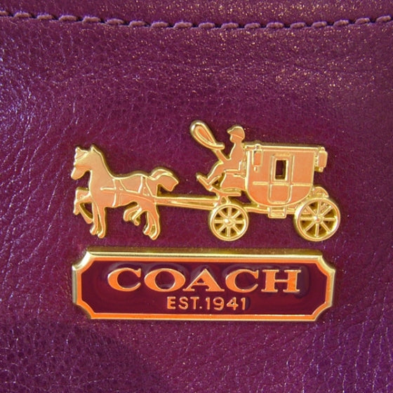 COACHLeatherMaggieLargeTotePlum
