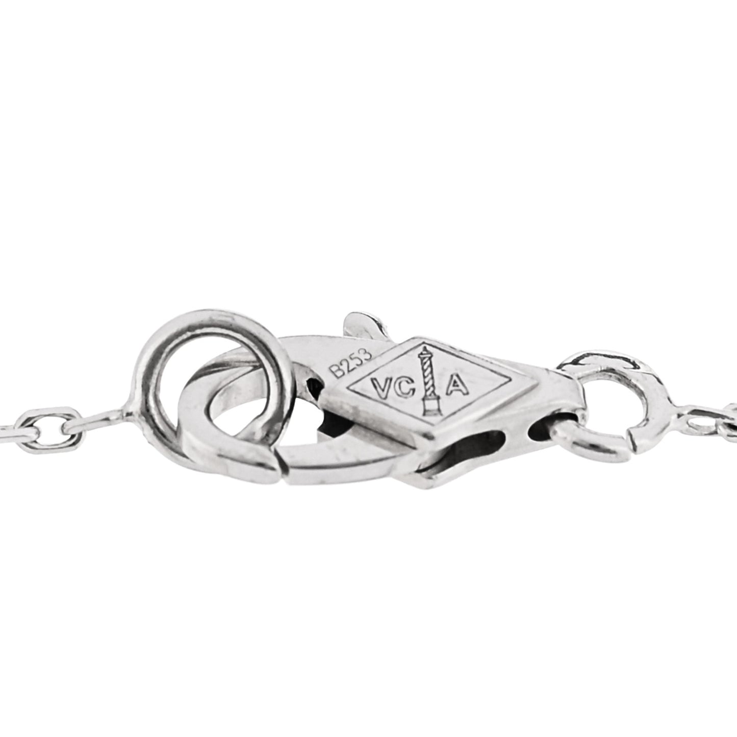 18K White Gold Diamond Sweet Alhambra Bracelet
