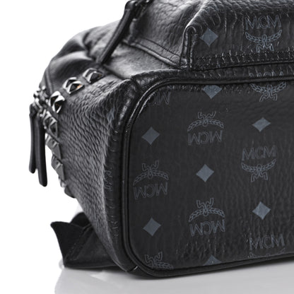 MCM Visetos Small Side Stud Stark Backpack Black 7 of 11