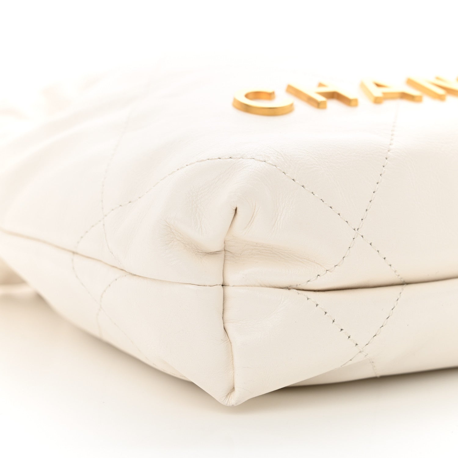 Chanel Shiny Calfskin Quilted Mini Chanel 22 White 9 of 10