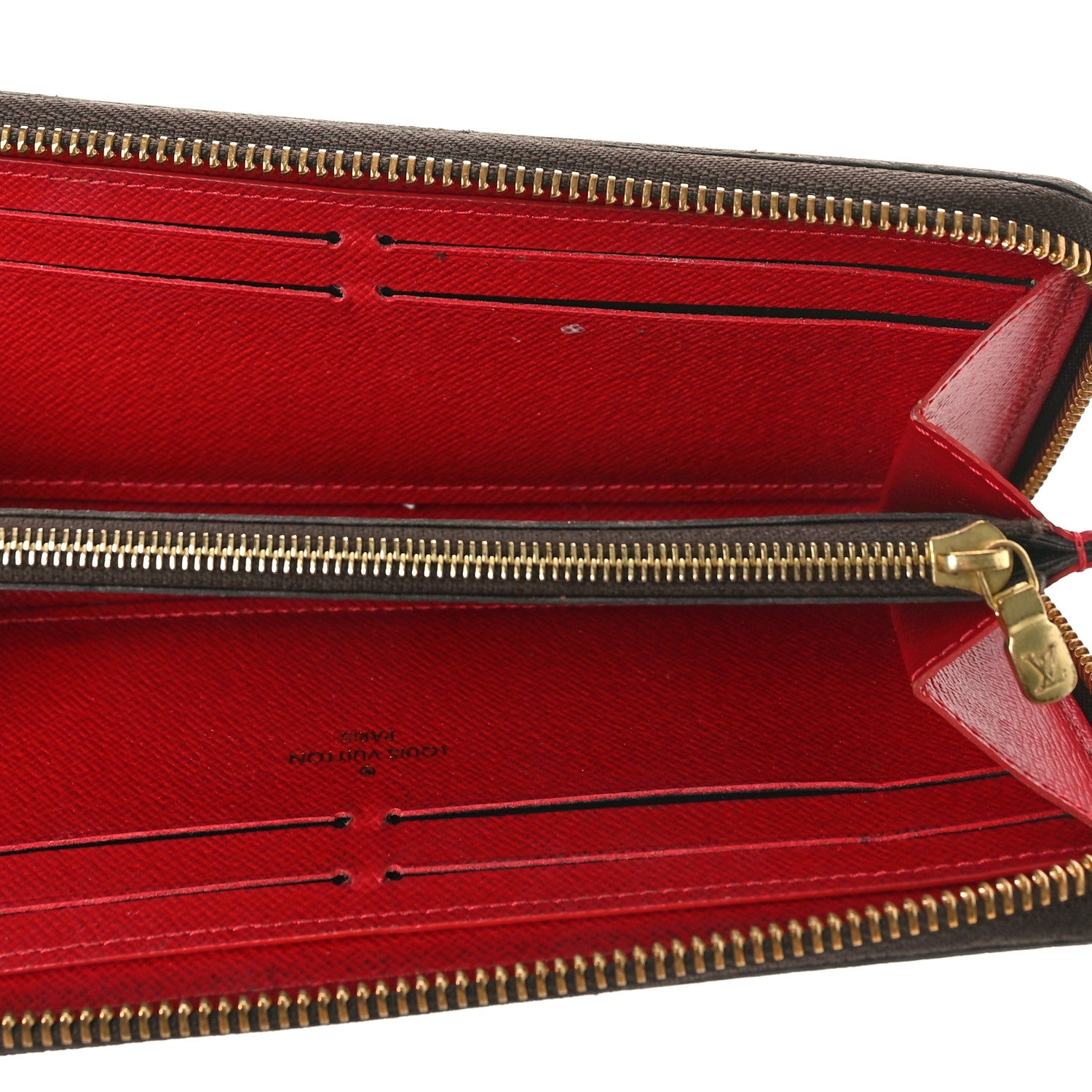 Louis Vuitton Damier Ebene Clemence Wallet Cherry 5 of 11