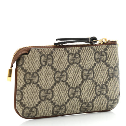 Gucci GG Supreme Monogram Key Case Beige Ebony Cuir 3 of 10