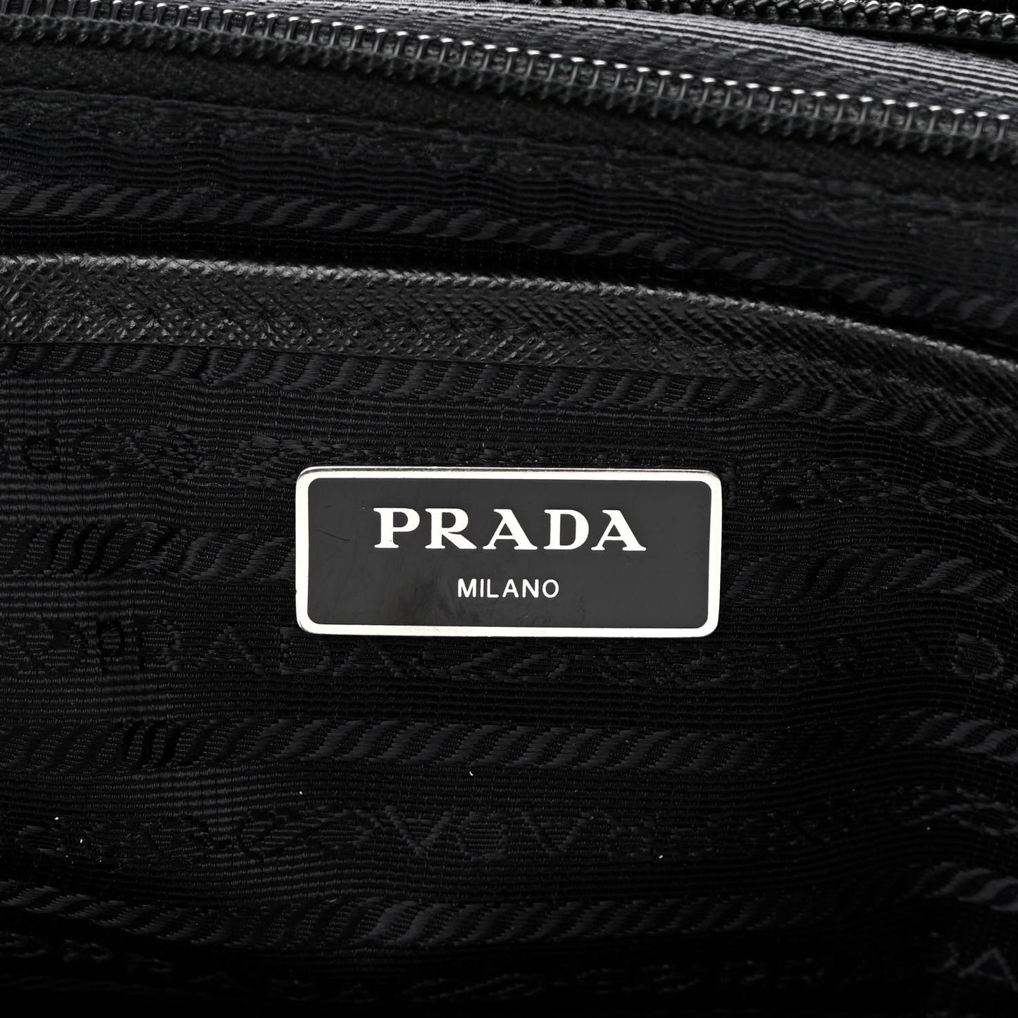 Tessuto Nylon Saffiano Medium Backpack Black