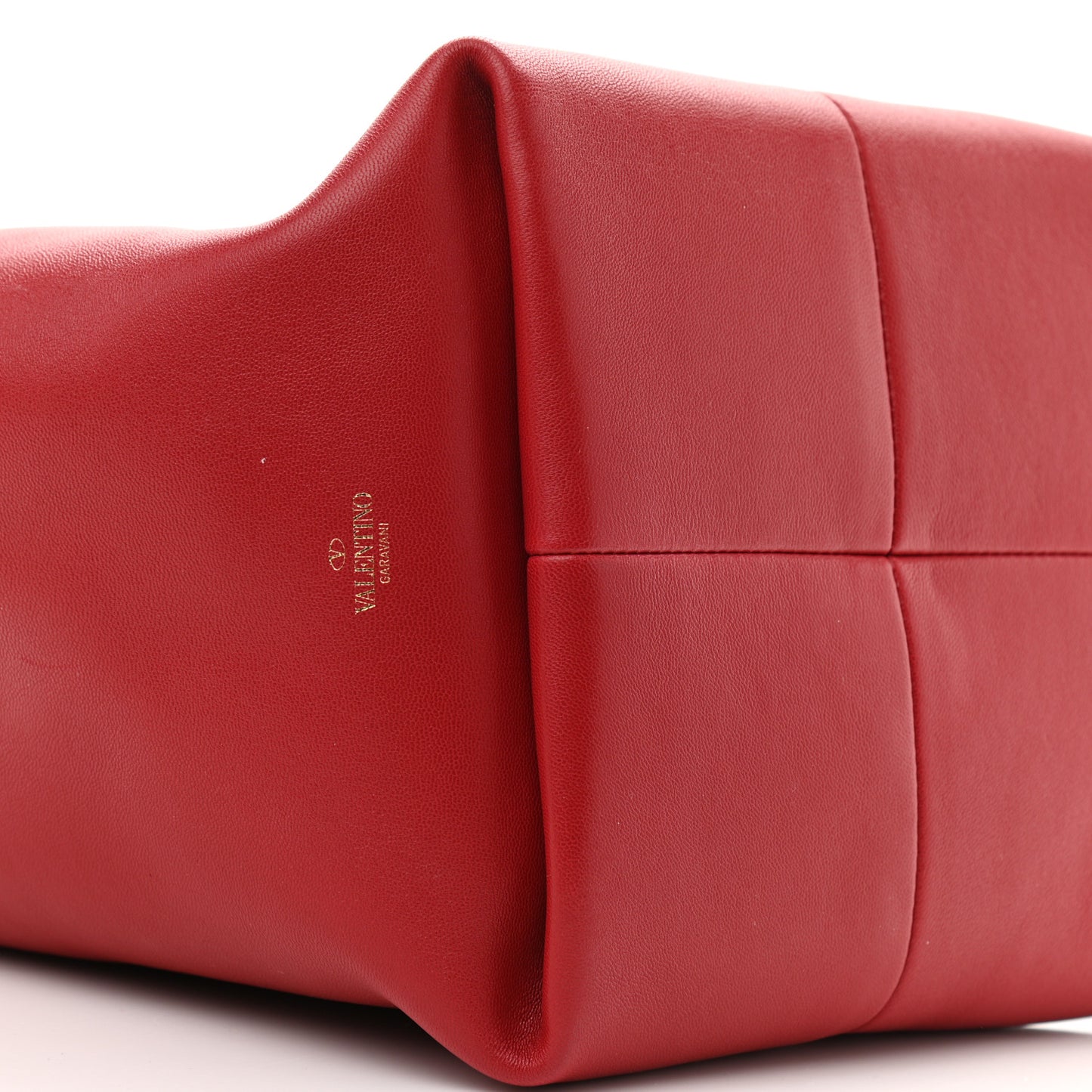 Nappa Small Roman Stud Hobo Rosso Valentino