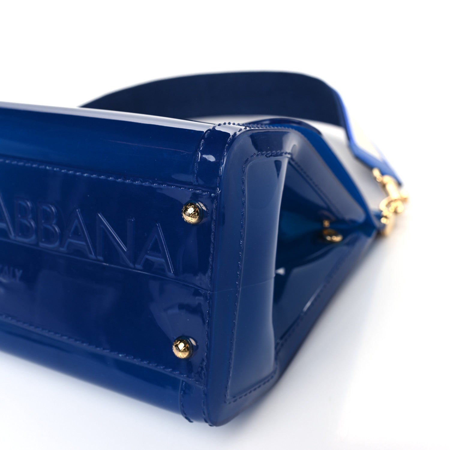 Dolce & Gabbana DOLCE &amp; GABBANA Rubber Semi Transparent Miss Sicily Satchel Blue 7 of 7
