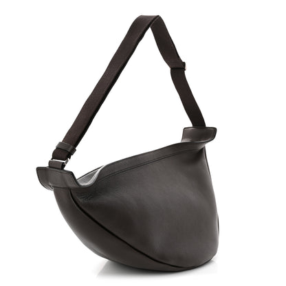 The Row Grained Calfskin Large Slouchy Banana Bag Brunette 3 of 10