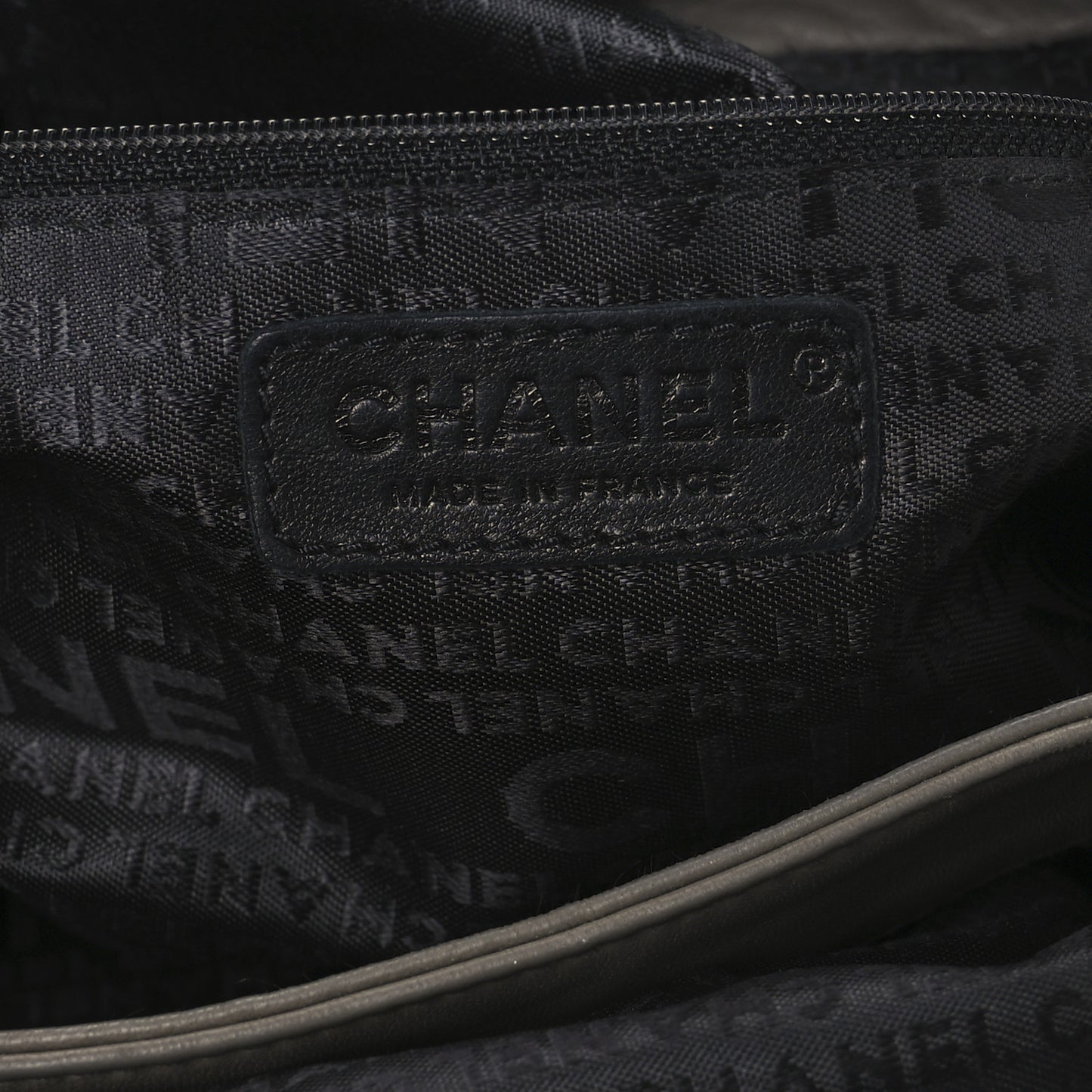 Lambskin Chain Hobo Grey