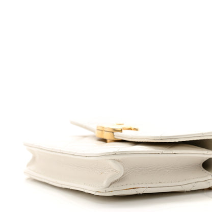 Chanel Calfskin Quilted Perfect Fit Coin Purse With Chain White 11 of 15