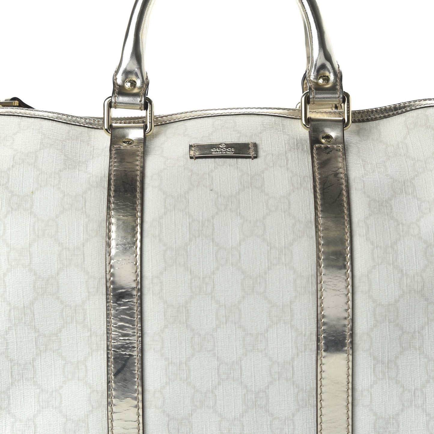 GG Plus Monogram Medium Joy Boston Metallic