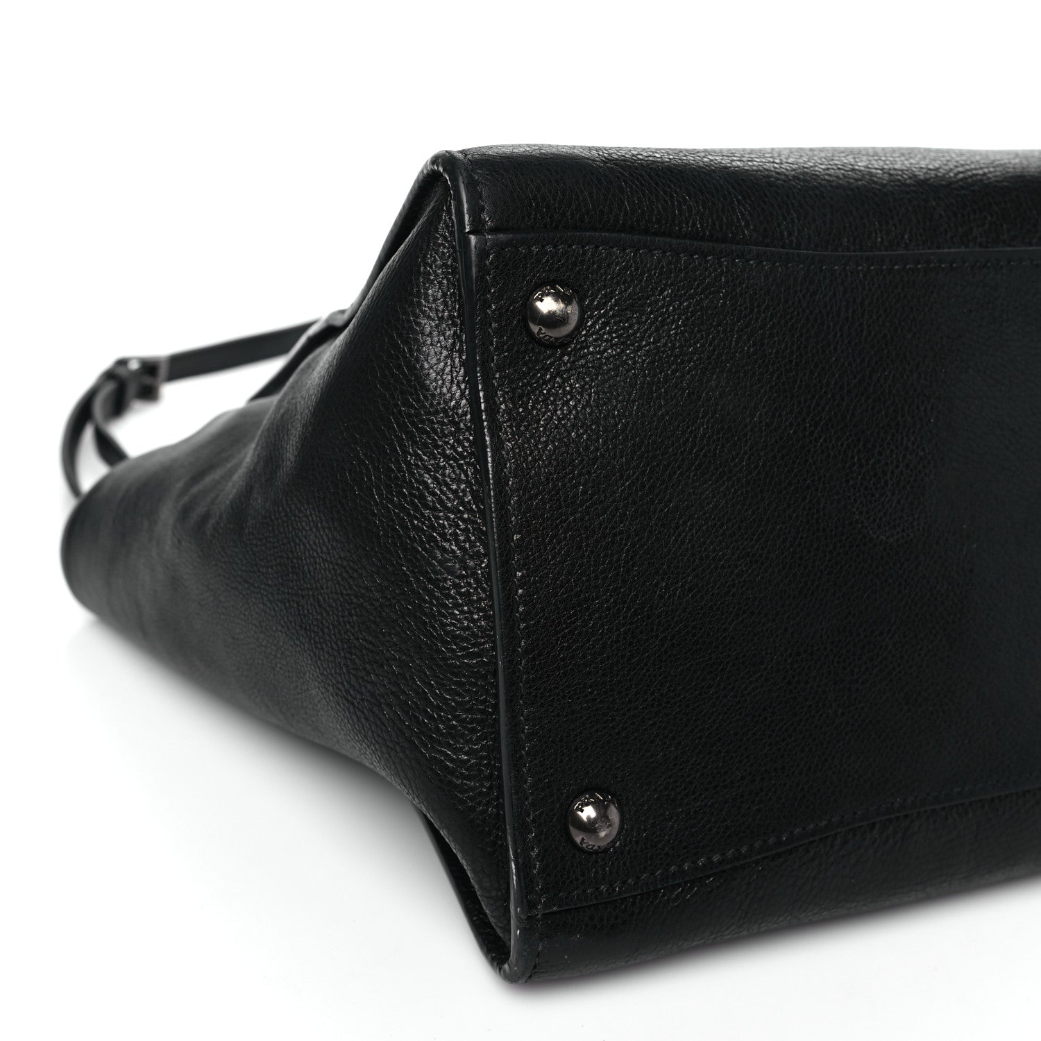 Prada Glace Calf Twin Pocket Tote Black 9 of 12