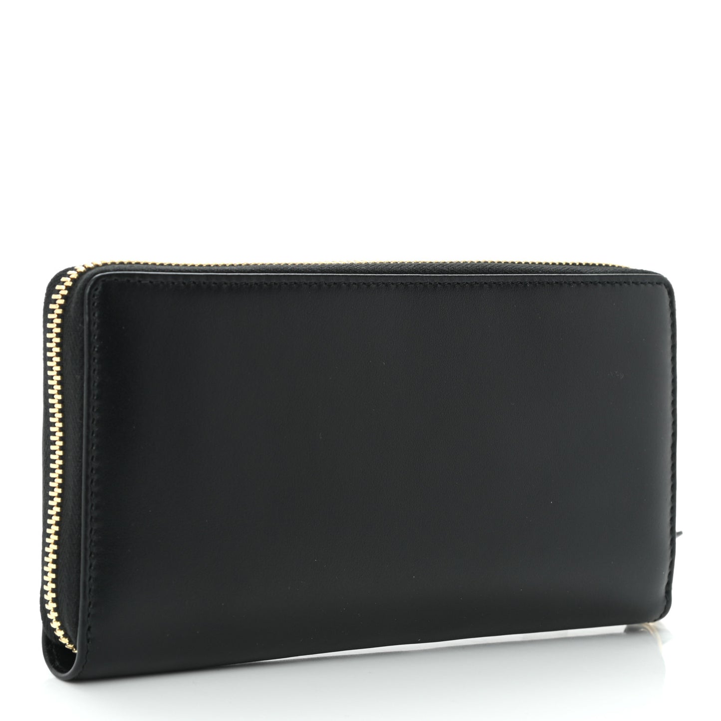 Apollo Calfskin GG Dadini Embroidered Zip Around Wallet Black