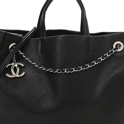 Chanel Grained Calfskin CC Pocket Tote Black 7 of 10