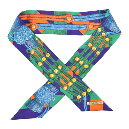 Hermes Silk Brandebourgs Twilly 1 of 4