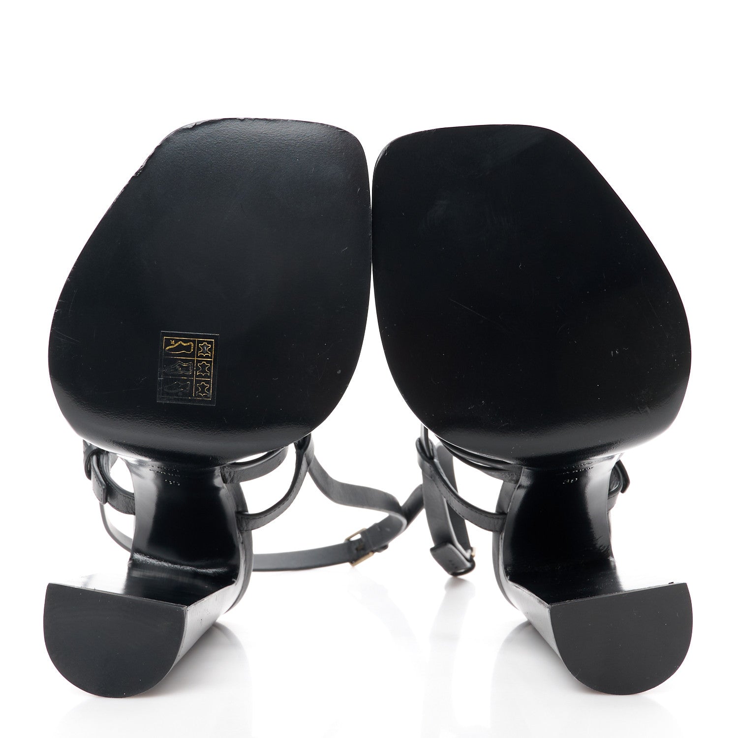 Saint Laurent Calfskin Platz Platform Sandals 39 Black 5 of 11