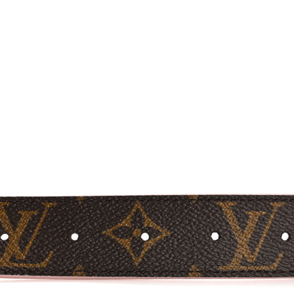 Louis Vuitton Calfskin Monogram 30mm LV Initiales Reversible Belt 85 34 Rose Ballerine 3 of 6