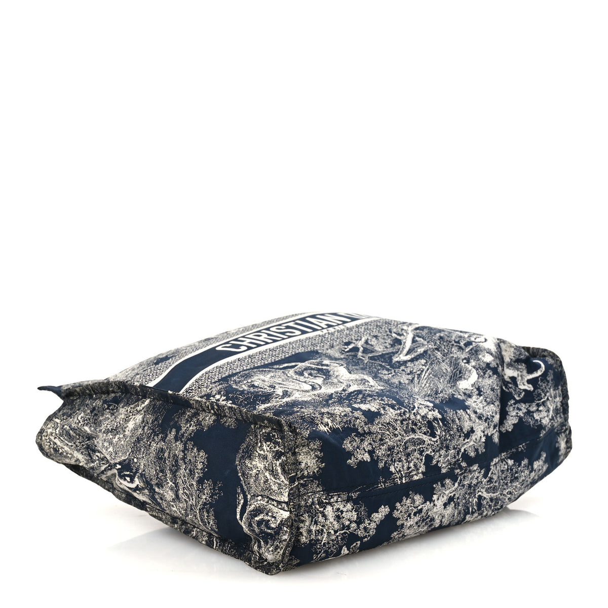 Technical Fabric Toile De Jouy Reverse Diortravel Zipped Pouch Blue Multicolor