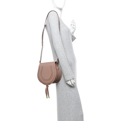 Chloe Grained Calfskin Marcie Saddle Bag Woodrose 2 of 9