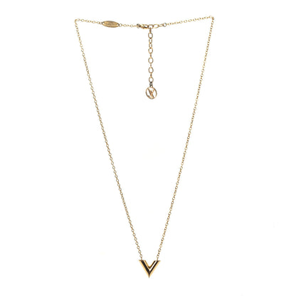 Louis Vuitton Essential V Necklace Gold 3 of 6