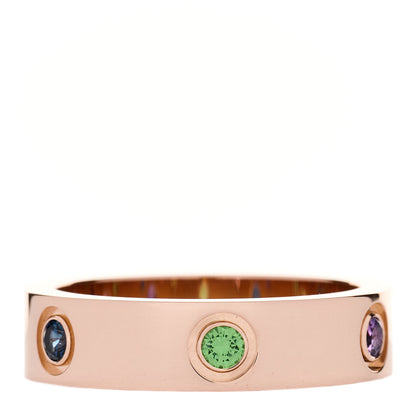 Cartier 18K Pink Gold Sapphire Garnet Amethyst 5.5mm LOVE Ring 59 8.75 3 of 5