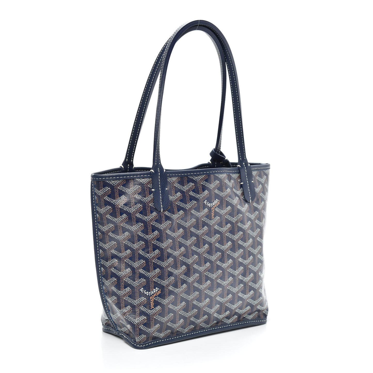 Goyardine Reversible Mini Anjou Navy