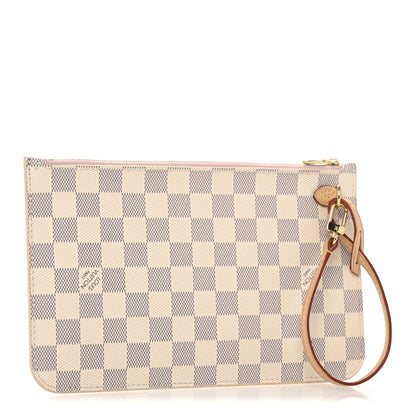 Louis Vuitton Damier Azur Neverfull MM GM Pochette Rose Ballerine 3 of 8
