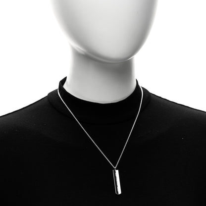 Tiffany Sterling Silver 1837 Bar Pendant Necklace 2 of 6