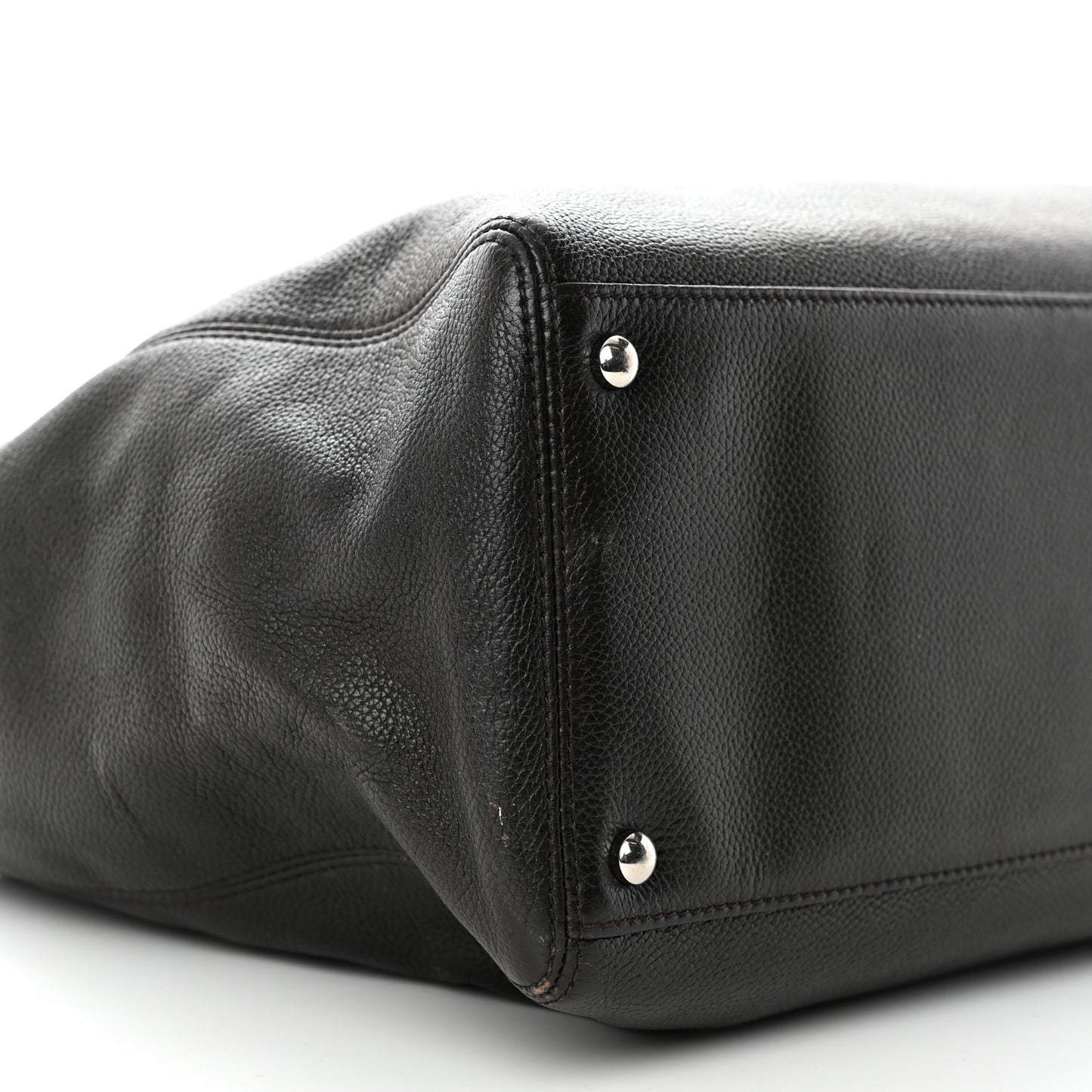 Calfskin Cerf Executive Shopper Tote Brown