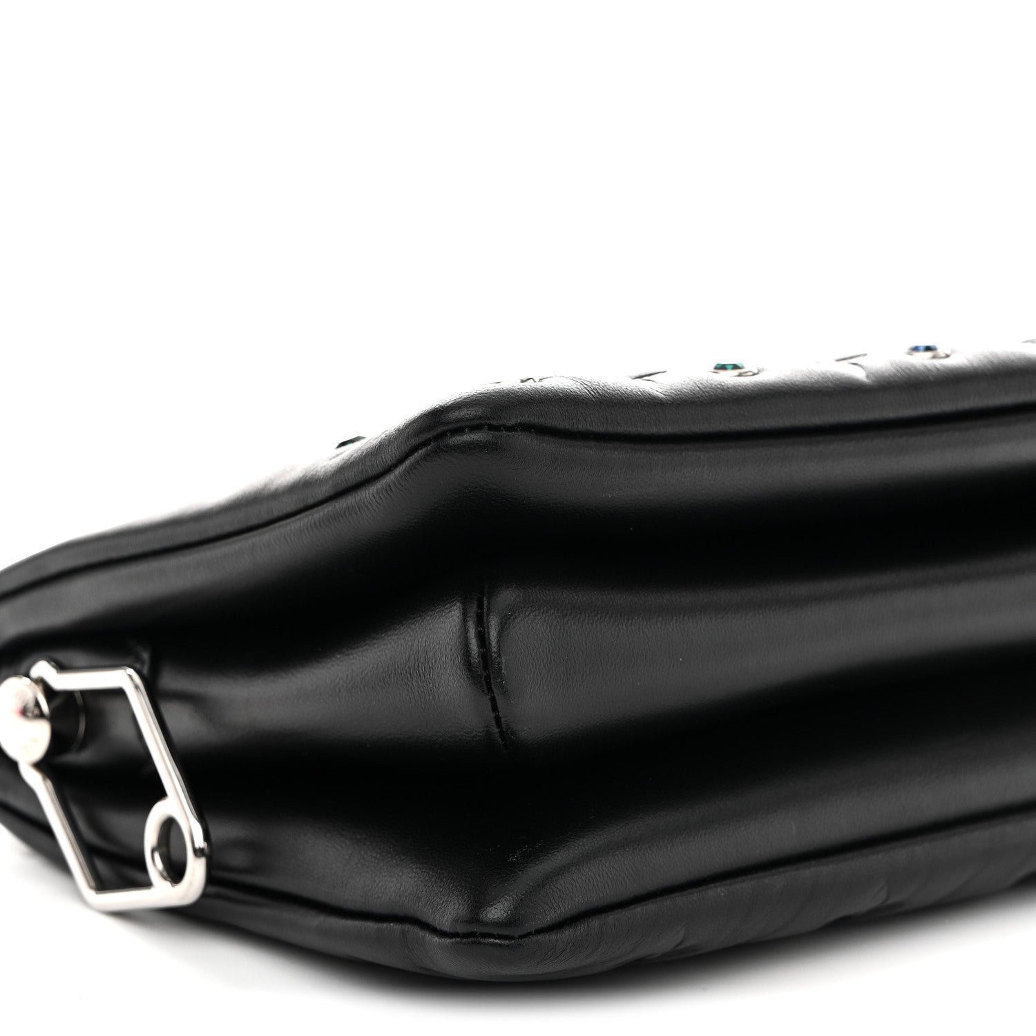 Louis Vuitton Lambskin Monogram Crystal Embossed Embellished Coussin BB Black 10 of 11
