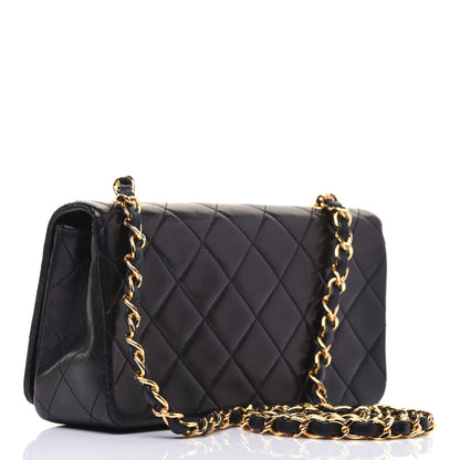 Chanel Lambskin Quilted Mini Flap Black 3 of 16