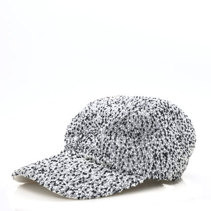 Chanel Tweed CC Cap Hat M Black White 1 of 7