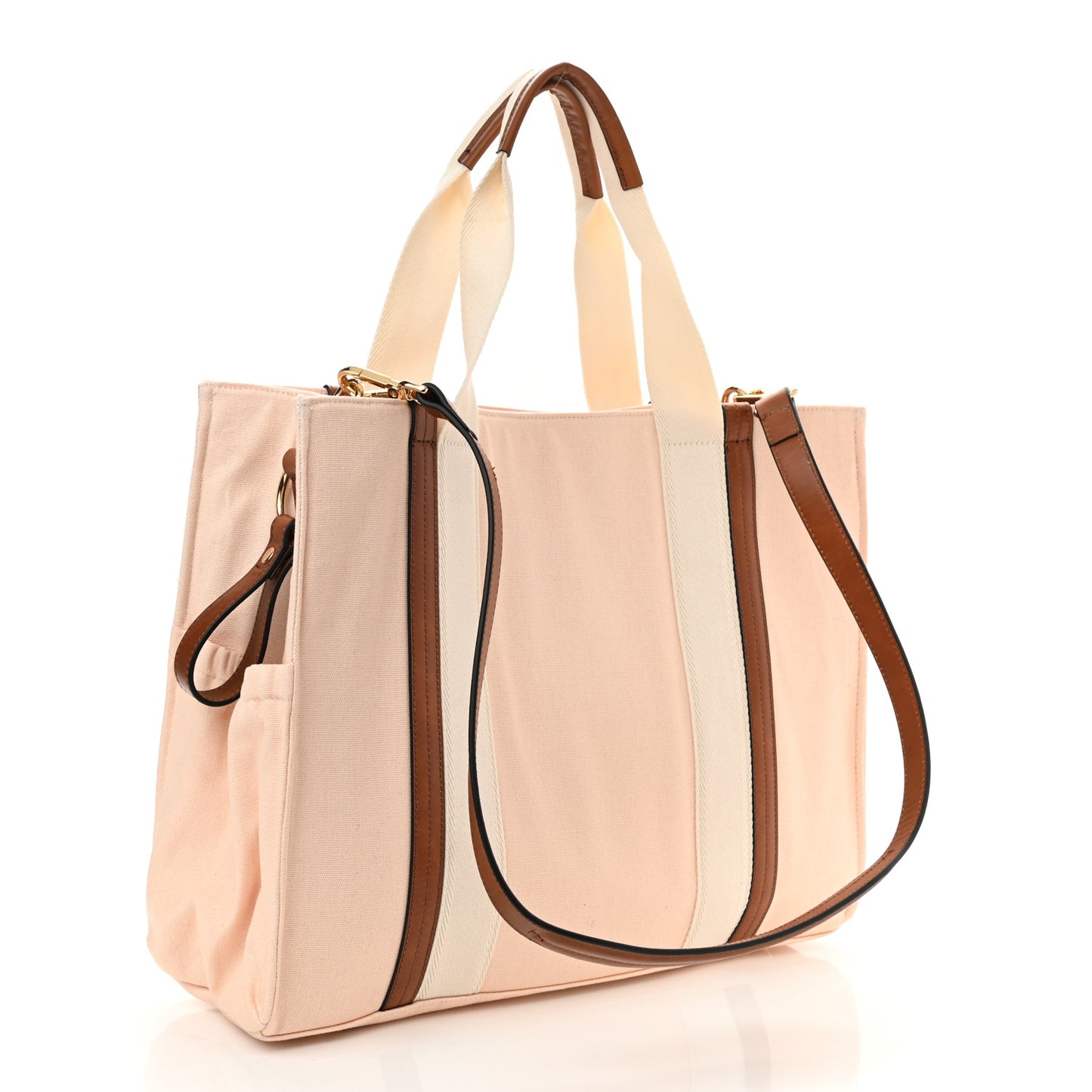 Cotton Calfskin Changing Bag Powder Pink