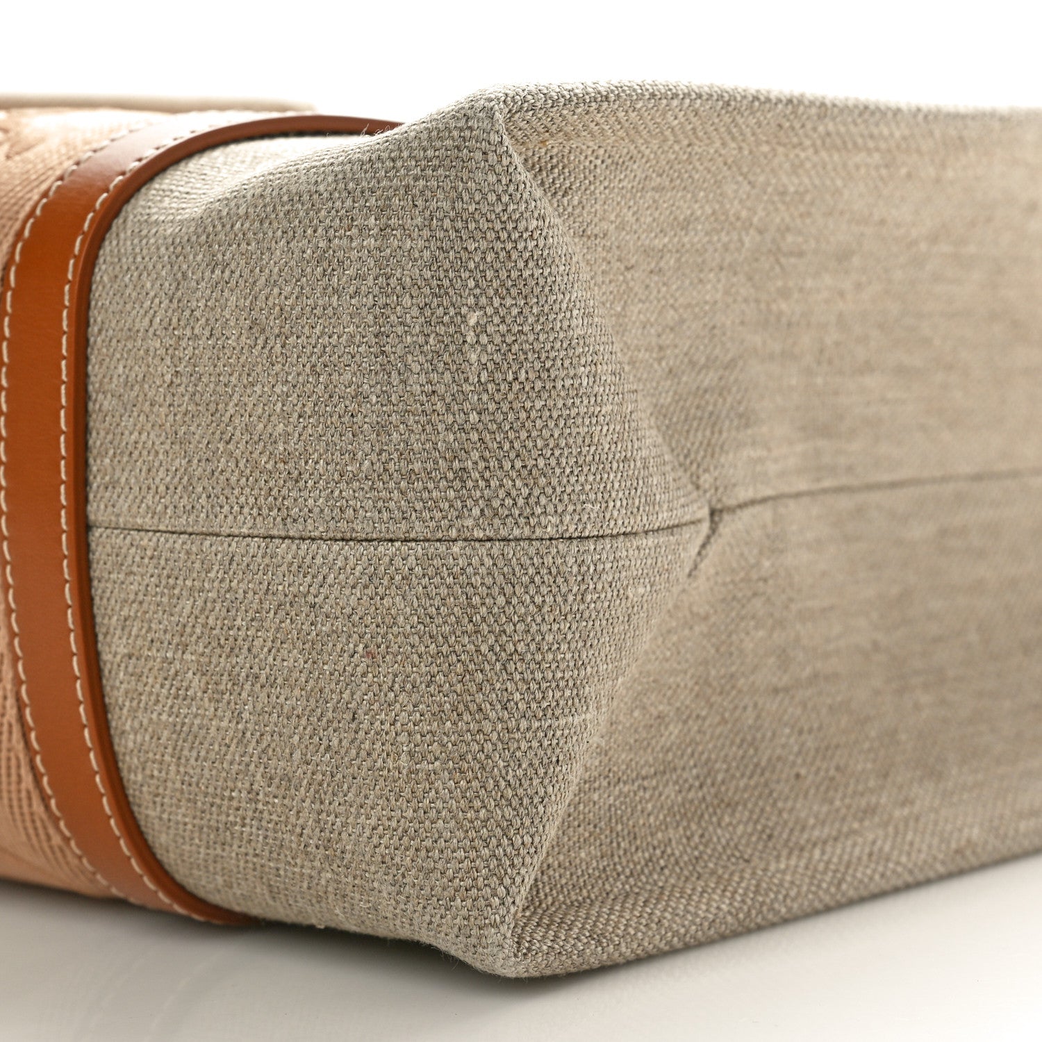 Chloe Linen Calfskin Medium Woody Ribbon Tote Soft Tan 9 of 9