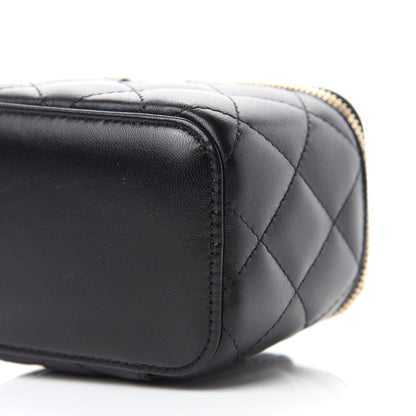 Chanel Lambskin Quilted My Chanel Lady Vanity Case With Chain Black 7 of 11