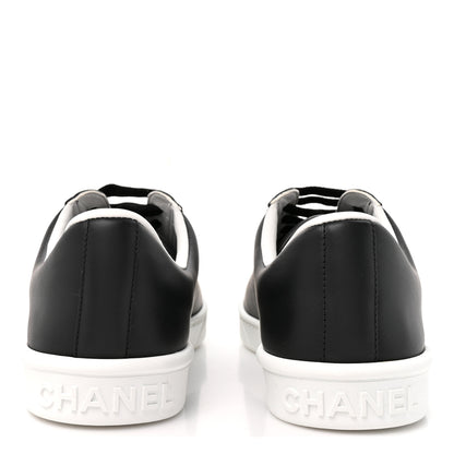 Chanel Calfskin CC Uniform Womens Sneakers 39 Black 5 of 10