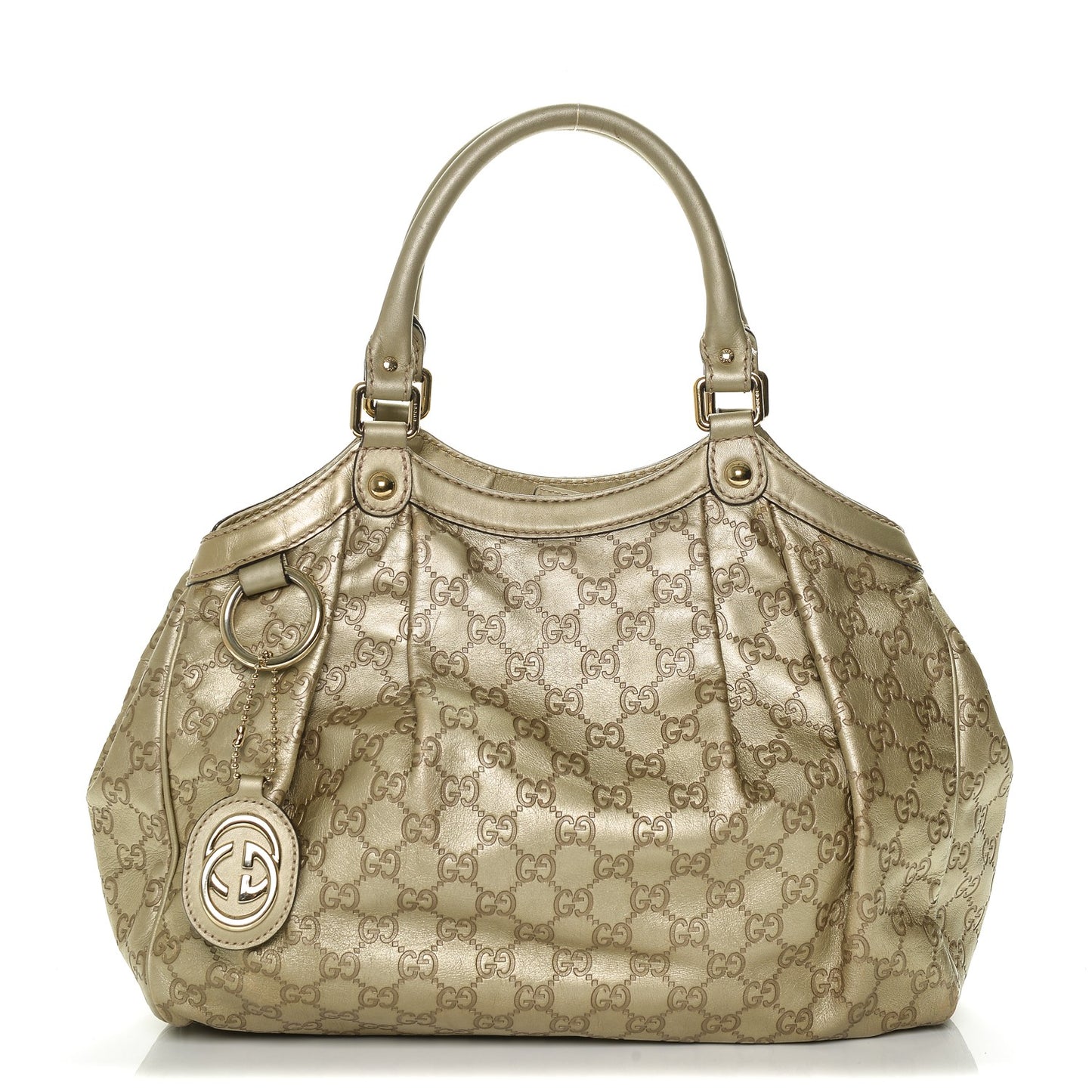 Guccissima Medium Sukey Tote Champagne