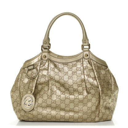 Gucci Guccissima Medium Sukey Tote Champagne 1 of 6