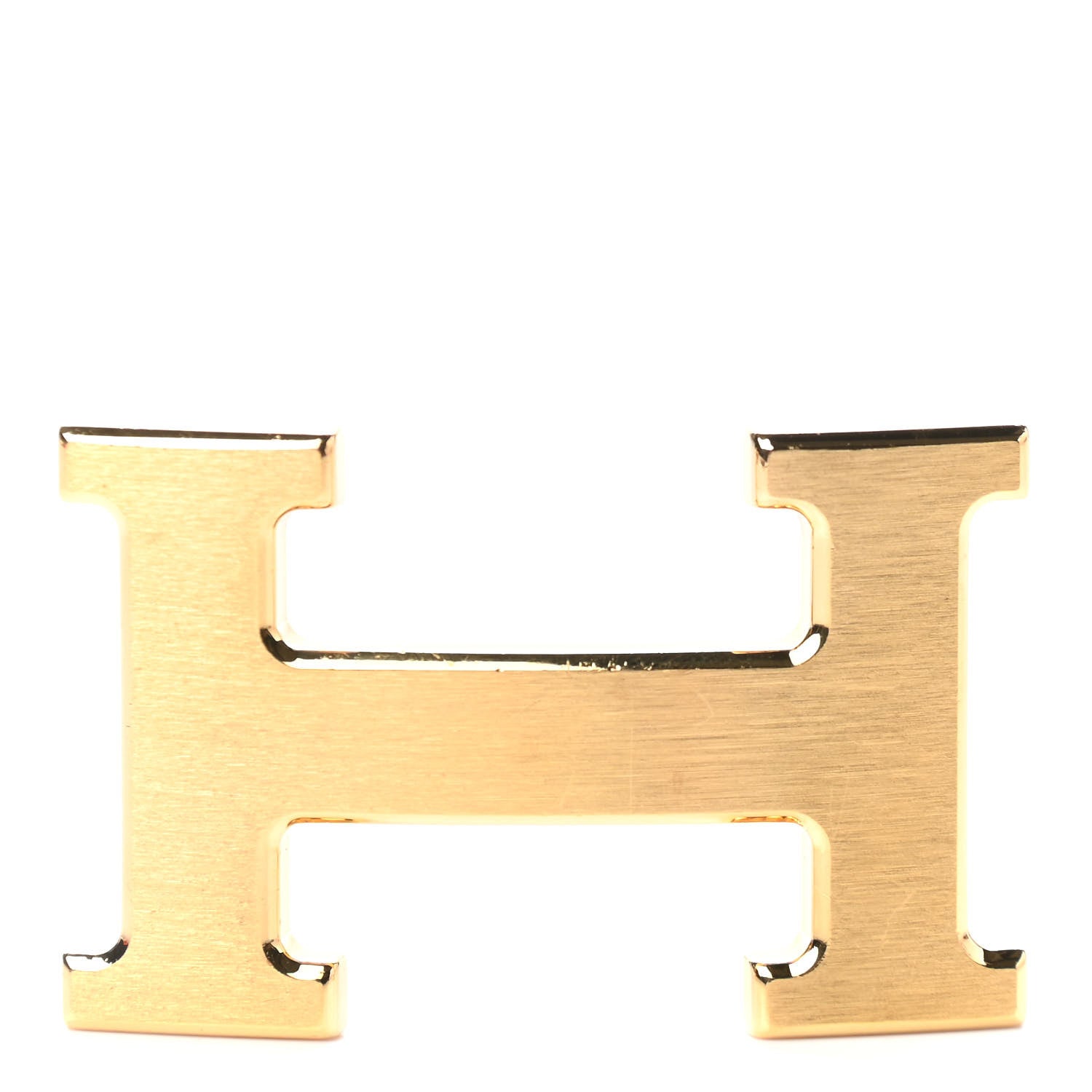 Hermes Brushed 32mm H Belt Buckle Gold 1 of 3