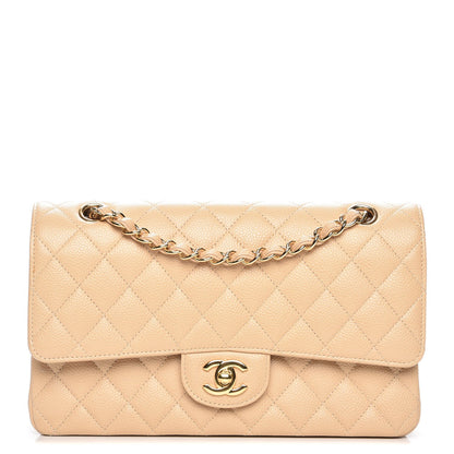 Chanel Caviar Quilted Medium Double Flap Beige Clair 1 of 9