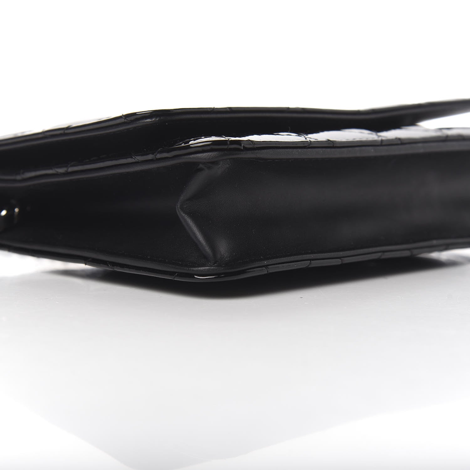 Chanel Patent Quilted Wallet On Chain WOC Black 9 of 11