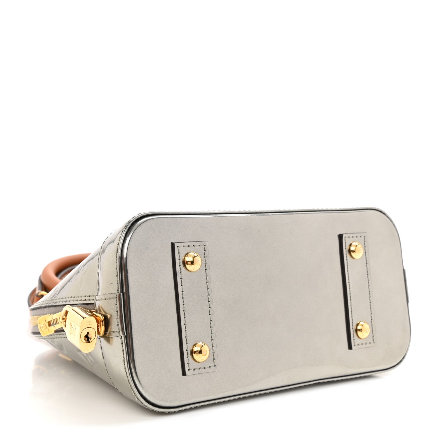 Louis Vuitton Vernis Alma BB Gris Metal 4 of 9