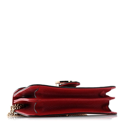 Gucci Dollar Calfskin Small Interlocking G Shoulder Bag Red 4 of 13