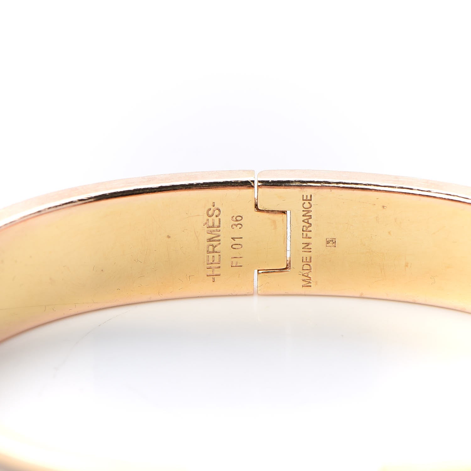 Hermes Enamel Narrow Clic Clac H Bracelet GM Marron Glace 6 of 7